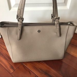 Tory Burch gray small York tote